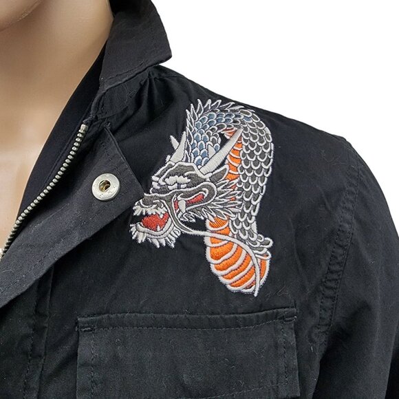 Pacsun Embroidered Dragon Shirt Jacket, Men's Small - Picture 3 of 14